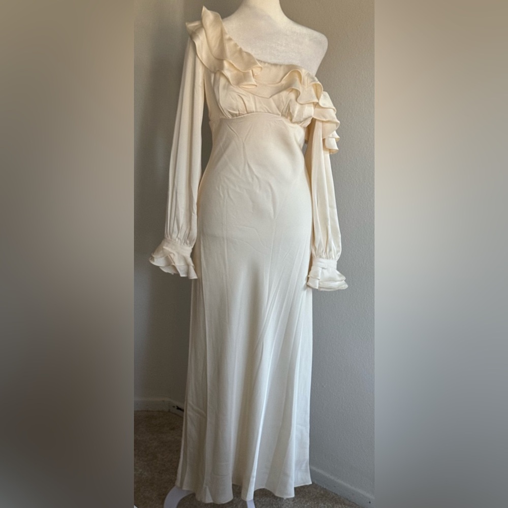 ASTR the Label Women's Coraline Ruffled Cream Maxi Dress - Picture 2 of 6